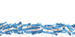 beaucoup de drapeaux argentins sur fond blanc - rendu 3d