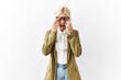 © Krakenimages.com - Beautiful caucasian business woman standing over isolated background rubbing eyes for fatigue and headache, sleepy and tired expression. vision problem