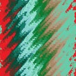 Green, brow and red gradient backgrond with diagonal distortion. seamless pattern