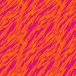 © Поліна Полівод - Seamless  pattern with magenta animal print in orange background .