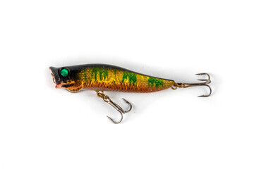 Wall Mural - Fishing lure wobbler isolated on white