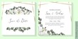 © Alena - Vector floral template for wedding invitation. White royal lilies, eucalyptus, green plants and leaves.