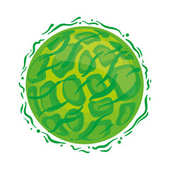 Wall Mural - green planet illustration