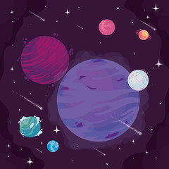 Wall Mural - cartel of planets