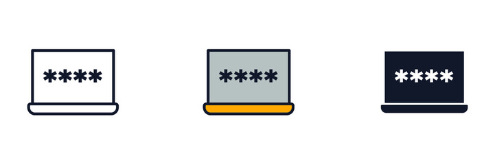 Wall Mural - Password icon symbol template for graphic and web design collection logo vector illustration