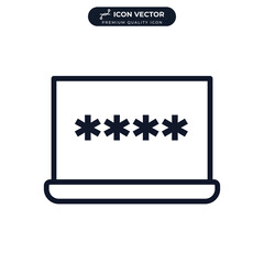 Wall Mural - Password icon symbol template for graphic and web design collection logo vector illustration