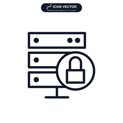 Wall Mural - Database security icon symbol template for graphic and web design collection logo vector illustration