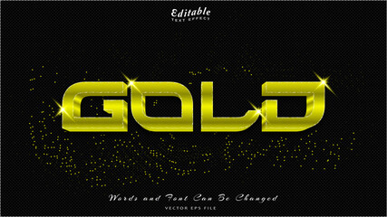 Wall Mural - gold text effect