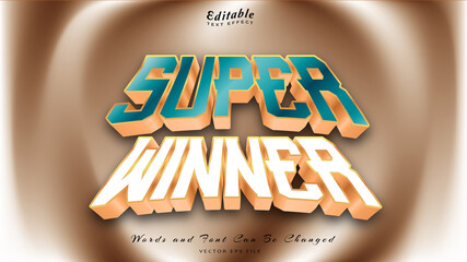 Wall Mural - super winner text effect