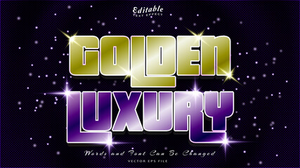 Sticker - golden luxury editable text effect free font