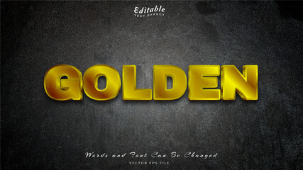 Sticker - golden editable text effect, free font