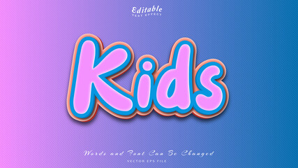 Sticker - kids editable text effect, free font