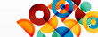© antishock - Colorful circle abstract background. Template for wallpaper, banner, presentation, background