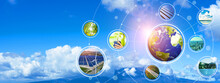 Environmental Technology Concept. Sustainable Development Goals. SDGs. Wide Image For Banner Advertisement Ets.