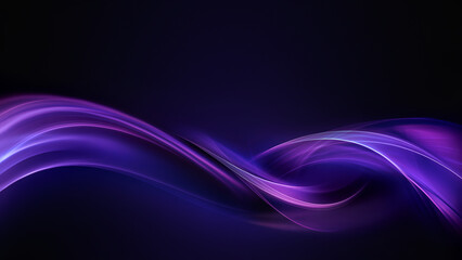 Wall Mural - Purple Waves on Dark
