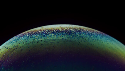Fototapete - Soap Bubble Ball abstract background texture semicircle.  Beautiful background pattern texture for designModel of Space or planets universe cosmic.