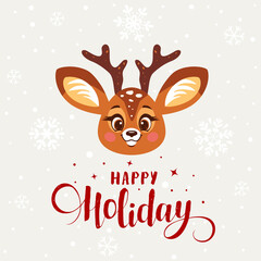 Sticker - cute deer