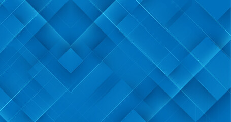 Wall Mural - Abstract blue square grid with Futuristic technology digital hi tech concept background