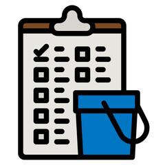 Wall Mural - checklist line icon