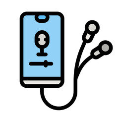 Sticker - podcast line icon