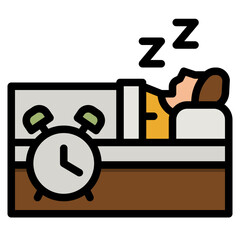 Poster - sleep line icon