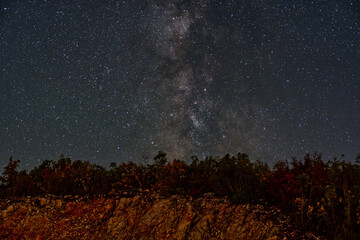 Wall Mural - The mesmerizing view of Milky Way at the starry night sky