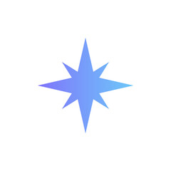 Sticker - Compass vector icon with gradient