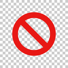 Stop Sign Icon Isolated On Transparent Background. Vector.