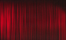 A Red Stage Curtain Background