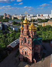All Saints Cathedral, Years Of Construction 1887 - 1891. Novo-Alekseevsky Monastery In Moscow