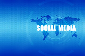 Poster - 2d illustration abstract Social media
