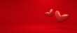 Leinwandbild Motiv Hearts - Appreciation and love theme - 3D render