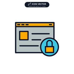 Wall Mural - Internet security. web protection icon symbol template for graphic and web design collection logo vector illustration