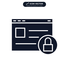 Wall Mural - Internet security. web protection icon symbol template for graphic and web design collection logo vector illustration