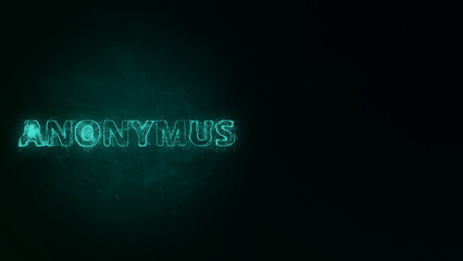 Fototapete - Anonymus title with plexus effect. Connected lines with dots. Lines title plexus