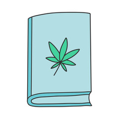 Sticker - cannabis book doodle hand drawn