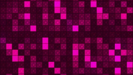 Poster - Background of flashing squares. Motion. Gradient squares blink and create flickering effect. Twinkling squares in disco style