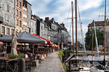 Wall Mural - Architecture of the town of Honfleur in Normandy, France