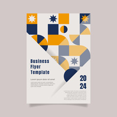 Wall Mural - Flat design geometric business flyer. - Vector.