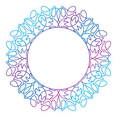 Wall Mural - Circle frame in form of mandala. Pattern for Henna Mehndi or tattoo decoration. Decorative ornament in ethnic oriental style, vector illustration.