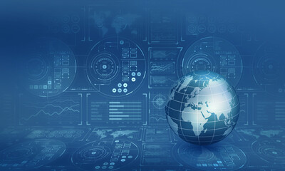 Wall Mural - Global communication and technology Image