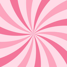 Sunlight Swirl Rays Background. Candy Pink Spiral Burst Wallpaper. Sun Beam Ray Sunburst Poster. Retro Circus Or Carnival Placard