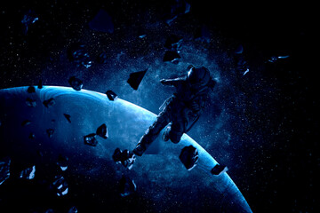Wall Mural - astronaut and space exploration theme.