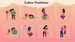 basic positions for childbirth infographic