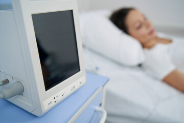 Wall Mural - Caucasian woman receiving treatment in healthcare facility