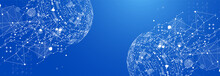 Abstract Technology Sphere Background. Global Network Consept.