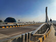 The new bridge connecting the traditional old and new hi tech regions of Hyderabad city in India