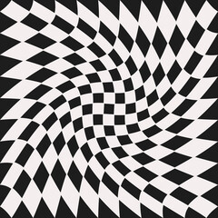Aufkleber - Rhompbuses black snd white pattern. Vector chess rhombs.