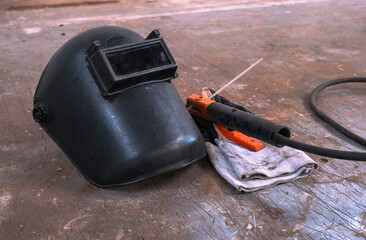 Wall Mural - Tools of the welder. Welding tools and accessories