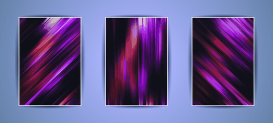 Poster - Set of Modern abstract color backgrounds. Liquid flow style. Creative gradient texture for you design 